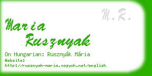 maria rusznyak business card